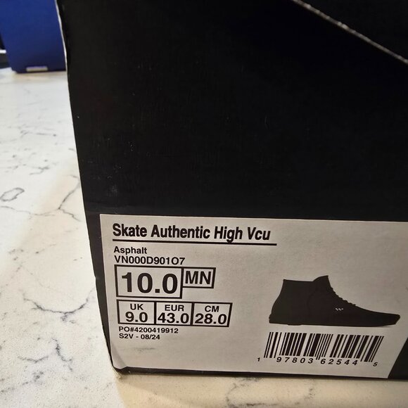 Vans Skate Authentic High VCU Men's Size 10 Ashalt Black VN000D901O7 NEW - Picture 10 of 10